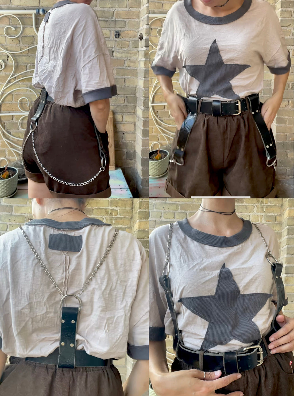 Suspender chain belt