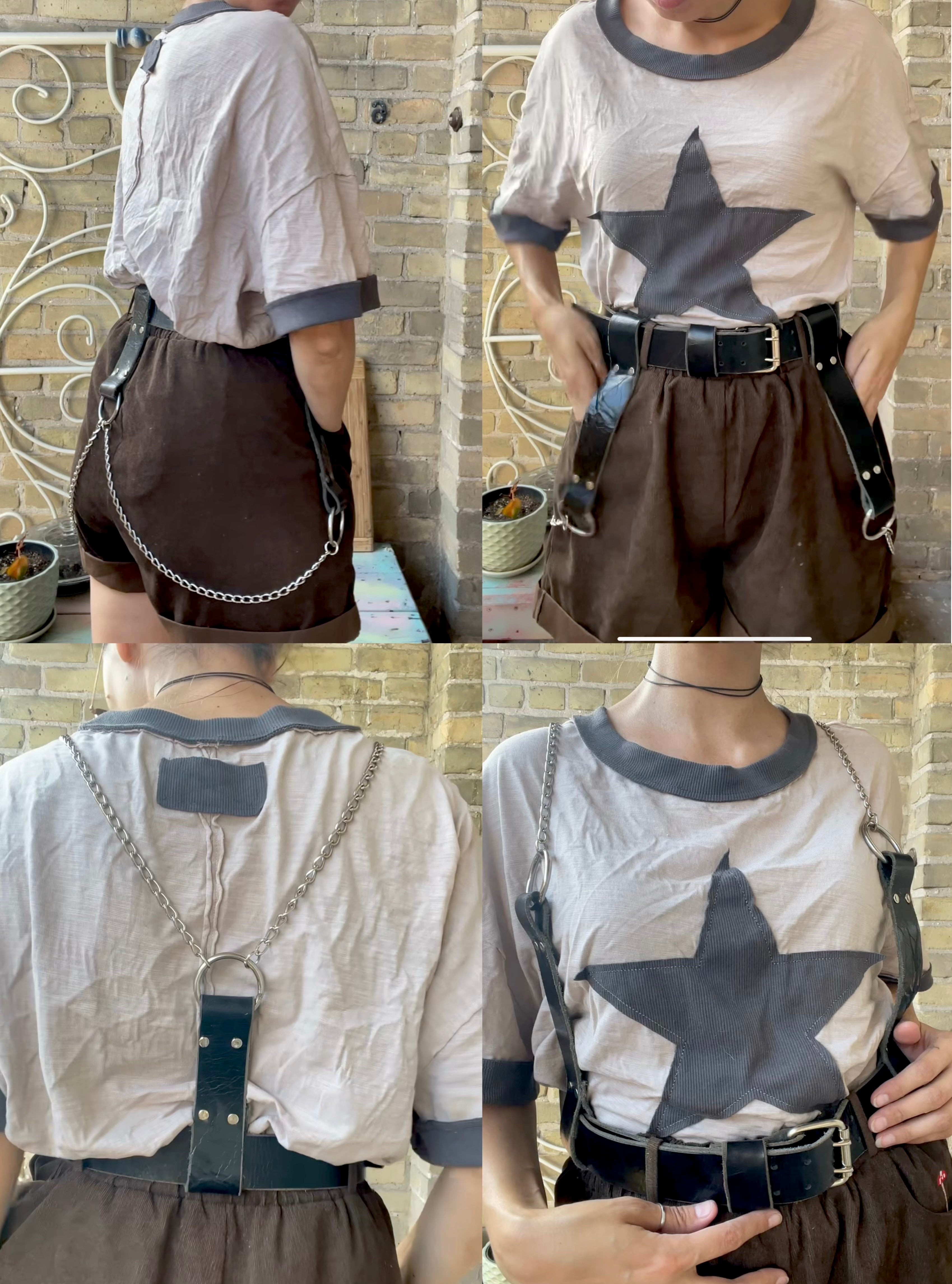 Suspender chain belt