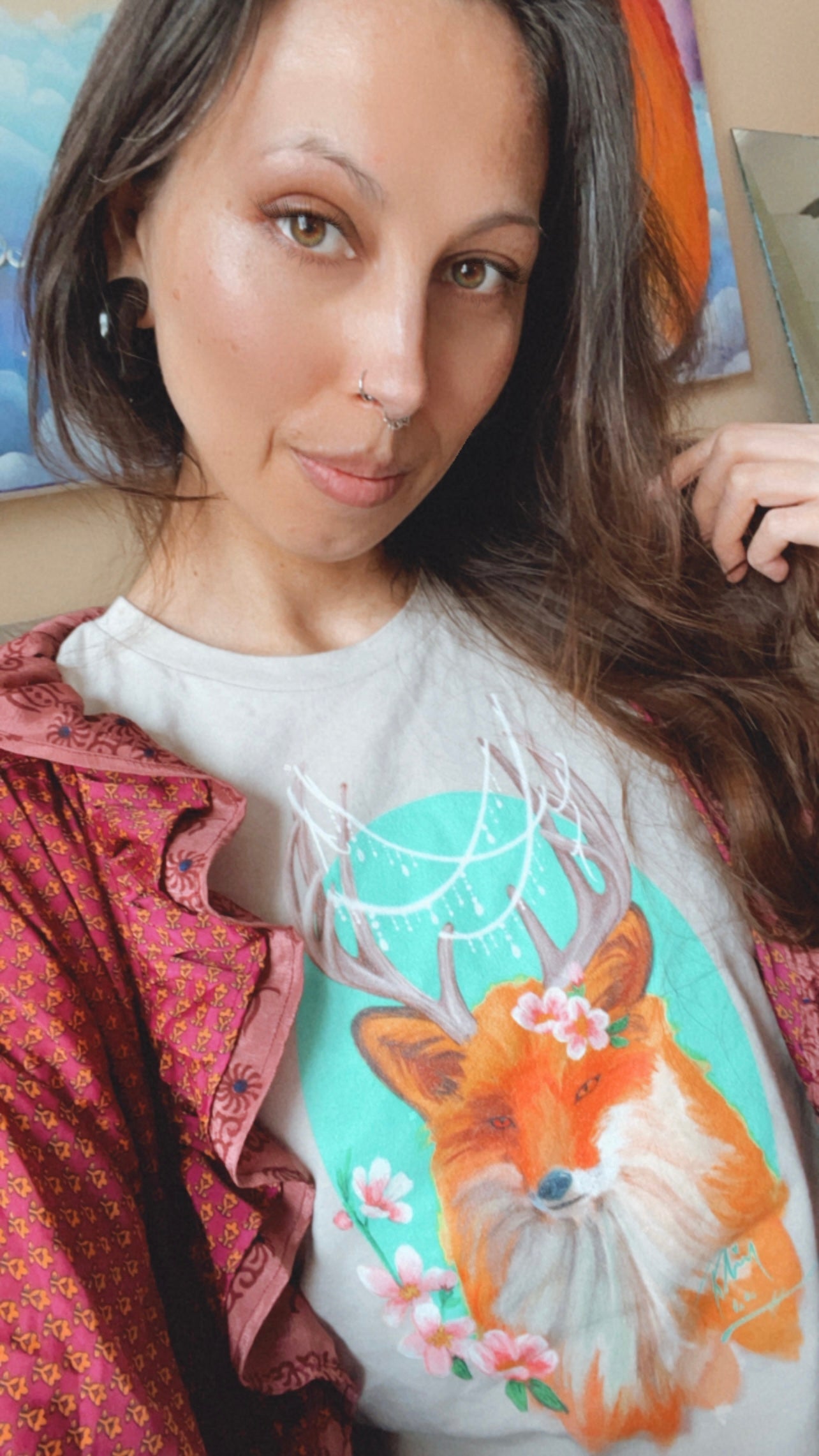 Deer fox tshirt